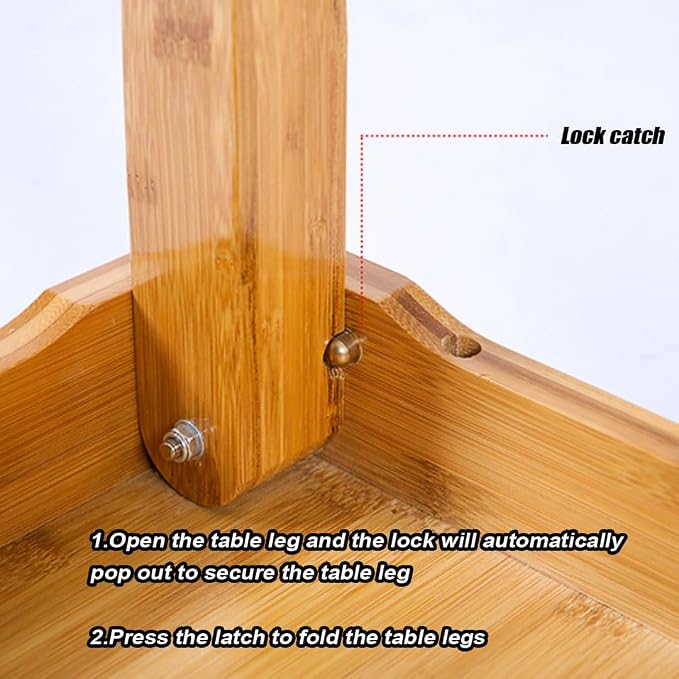 Foldable Bamboo Table, Japanese-Style Household Square Bamboo Table, Low Bamboo - Image 6