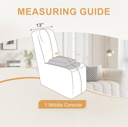 HDCAXKJ Reclining Sectional Couch Covers L Shape Recliner Sofa Middle Console - Image 2