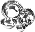 YBM HOME Stainless Steel Mixing Bowls (Set of 5) for Baking, Cooking, and Prepping, Includes 0.5, 0.75, 1.5, 2.5, 3.25 Quart, Stackable for Convenient Storage, 1195-2532-2533-1174-1191set