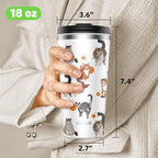 Insulated Coffee Mug with Ceramic Coating, 18oz Travel Mug with Leak-proof Lid, Vacuum Double-wall Tumbler, Stainless Steel Thermal Cup for Tea, Hot Cocoa, Cold Beverage, Ice Drinks