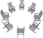 THOEOE Oversized Rocking Chair Set of 8, Outdoor Rocking Chair by THOEOE