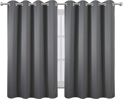 Frost Grey Blackout Curtains/52 x 45 Inch Length Kids Curtains/Set of 2 Panels - Image 2