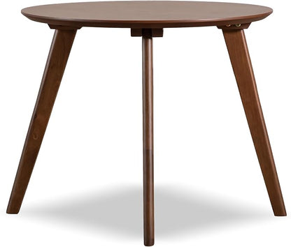 Furniture of America Callum Mid-Century Modern Solid Wood 2 Piece Brown Round - Image 13