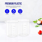 12 Pcs 3.4 Oz Transparent Lab Measuring Cup, 100ml Plastic Beaker Cups, for Science Experiment, Liquid Measuring