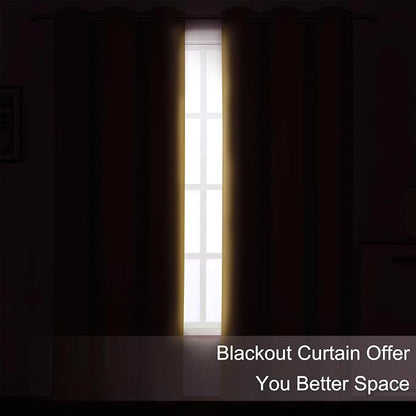 Blackout Curtains 66 x 84 inch/Mustard Yellow Curtains Set of 2 Panels/Thermal - Image 3