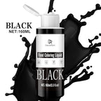 Food Coloring - Vibrant Liquid Icing Food Coloring Set for Baking, Cake Decorating, Easter Egg, Airbrush - Tasteless Food Color Dye for Fondant, Slime, DIY Crafts - 5.5 Fl.oz / 160ml Each (Black)