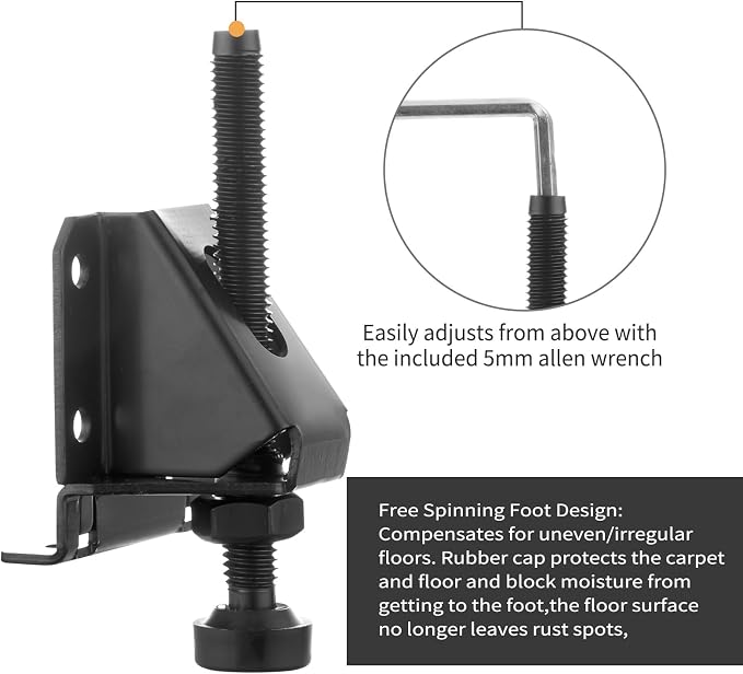 8 Pcak Adjustable Leveling Feet, Heavy Duty Furniture Levelers, Adjustable - Image 8