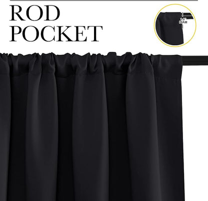 NICETOWN Black Blackout Curtain Blinds - Image 2