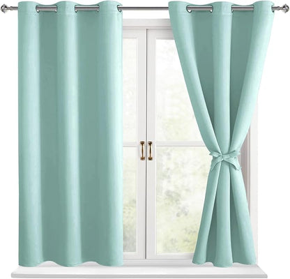 Blackout Window Curtains for Bedroom, 2 Panels, 38 x 54 Inch | Light Blocking & by Hiasan