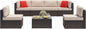 Vongrasig 7 Pieces Patio Furniture Sets, Outdoor Modular Sectional Sofa Patio by Vongrasig