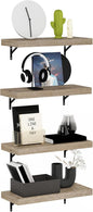 Furinno Tanna Floating Shelves for Wall Set of 4, 22-Inch Wall Shelf, Triple by Furinno-FitsYourSpaceFitsYourBudget