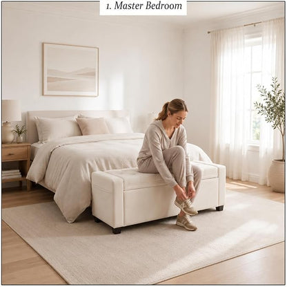 Storage Ottoman Bench for Bedroom, End of Bed Bench - Image 8