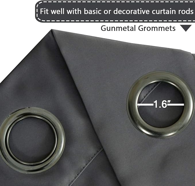 H.VERSAILTEX Blackout Patio Curtains 100 x 84 Inches - Image 3