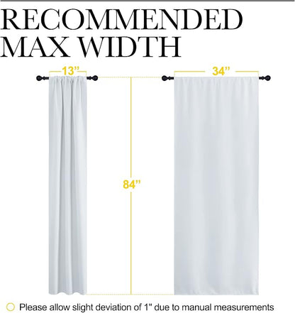 NICETOWN Greyish White Window Curtain Panels - Image 7