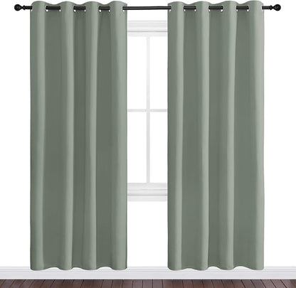NICETOWN Sage Green Blackout Curtains 78" Long - Image 2