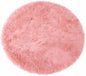 Goolela Pink Circle Rug 4ft for Girls Bedroom Round Fuzzy Fluffy Faux Fur by Goolela