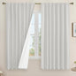 100% Blackout Linen Curtains 63 Inches Long by LAMIT
