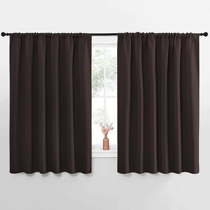 NICETOWN Blackout Curtains for Bedroom, Toffee Brown, 1 Pair, 62 by 63-inch by NICETOWN
