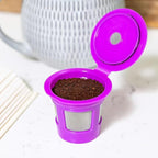 2-Item Bundle: 4-Pack Cafe Save 1-Stream Reusable K Cup Coffee Filters + EZ-Scoop 2 Tbsp Scoop with Integrated Funnel, Refillable Pod Capsule For Use with Keurig & Select Single Cup Coffee Maker