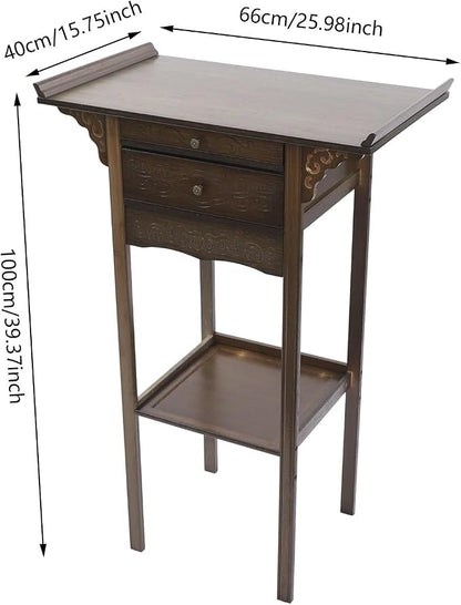 Japanese Zen Style Altar End Table Vintage Console Table - Image 2