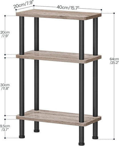 HOOBRO Narrow Side Table, 3-Tier Slim End Table No Tools Needed, Twist-On - Image 3