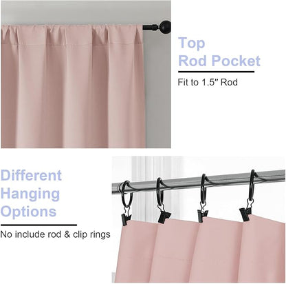 Simplebrand Ava Blush Blackout Curtains - Image 4