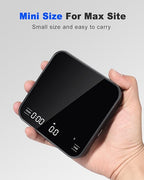 Lamido Rechargeable Mini Coffee Scale with Timer, Espresso Scale with Powder to Water Ratio and Water Flow Modes, 2kg/0.1g Digital Scale for Espresso and Pour-Over, Portable Scale with Silicone Pad