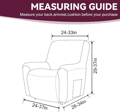 Cupuamon Recliner Chair Covers, Lazy Boy Recliner Covers Stretch Reclining - Image 2
