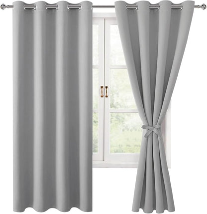 Blackout Curtains for Bedroom, 52 x 63 Inches Length, Window Curtains for by Hiasan