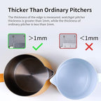 watchget Milk Frothing Pitcher 250ml/8oz Stainless Steel Espresso Steaming Jug with Matte Yellow Coating, Latte Art Coffee Frother Cup