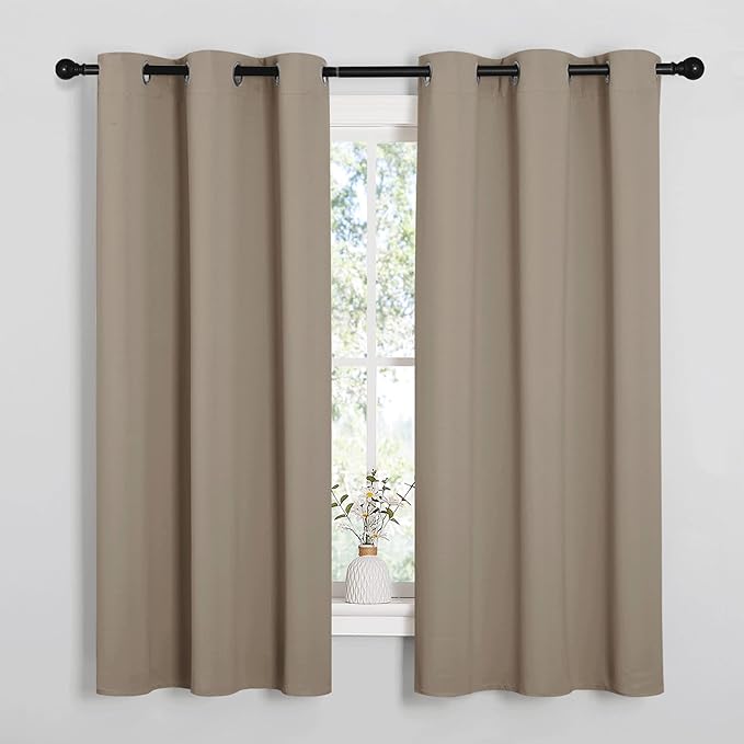 NICETOWN Sleek Blackout Curtains 63 inches Length by NICETOWN