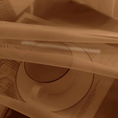 SpaceDresser Basic Rod Pocket Sheer Voile Window Curtain Panels Light Brown 1 - Image 7