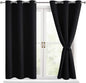 Blackout Curtains for Bedroom, 2 Drape Panels, 42 x 54 Inch | Light Blocking & by Hiasan