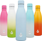 BJPKPK 25oz Insulated Stainless Steel Water Bottles Reusable Metal Travel Sports Water Bottle Keep Cold and Hot,Sky Blue