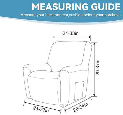 Cupuamon Recliner Chair Covers, Lazy Boy Recliner Covers Stretch Reclining - Image 2