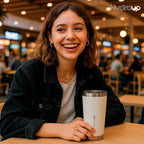 20 oz Tumbler Cup | Stainless Steel Insulated Coffee Mug with Lid | Coffee Travel Mug & Iced Coffee Cup | Leakproof Coffee Tumbler | BPA-Free Insulated Tumblers (White)