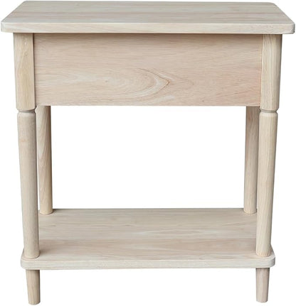 International Concepts Solid Wood Narrow Side Table Unfinished - Image 8