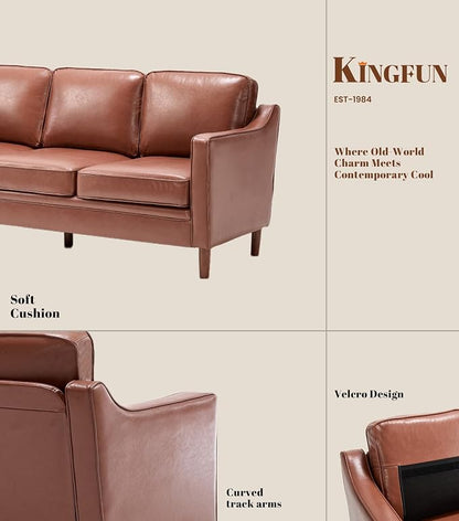 Kingfun Living Room Furniture Sets, 3 Seater Couch and Loveseat, Mid Century - Image 7