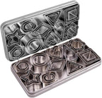 Mini Cookie Cutters Set- Small Heart Star Flower Round Square Hexagon Oval Diamond - 30Pcs Stainless Steel Cookie Cutters - Polymer Clay Cutters Mini Fruit Cutter Small Biscuit Cookie Cutters for Kids