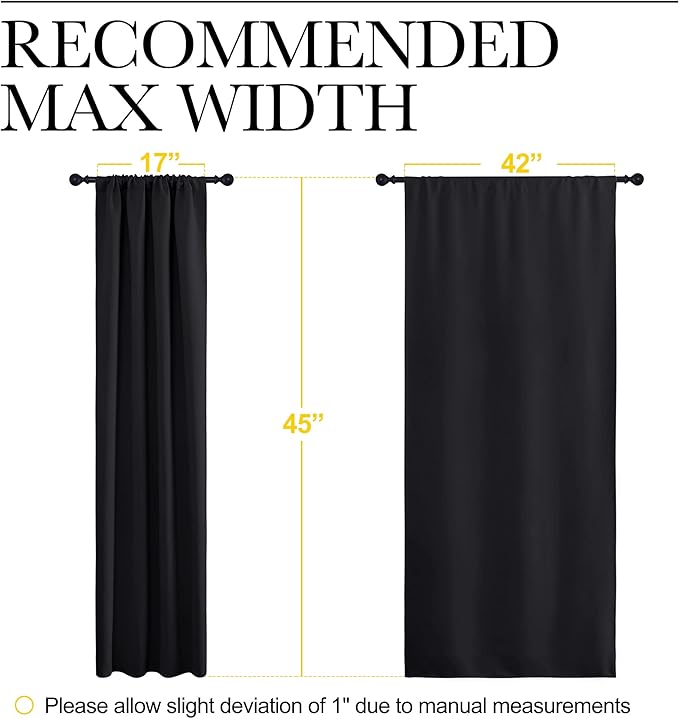 NICETOWN Black Out Short Curtain Panels - Image 7
