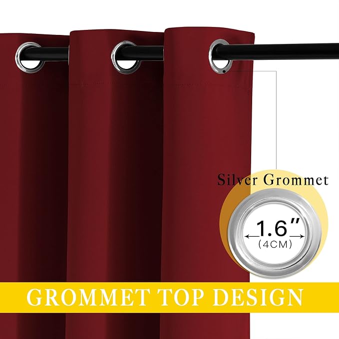 NICETOWN French Door Curtain for Window Extra Long & Wide, Grommet Thermal - Image 2