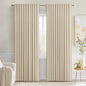 MIULEE Cream Beige Back Tab Blackout Curtains 66x84 Inch Length 2 Panel Set | by MIULEE