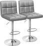Homall Bar Stools Modern PU Leather Adjustable Swivel Barstools, Armless by Homall