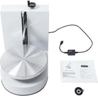 Cake Decorating Machine, 200W Electric Cake Cream Spreading Coating Machine with Adjustable Scraper, Turntable Cake Frosting Smoother, for 4-12in Cake, 60-320RPM (White)