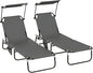 Outsunny Folding Chaise Lounge Pool Lounge Chairs Set of 2, Outdoor Sun Tanning by Outsunny