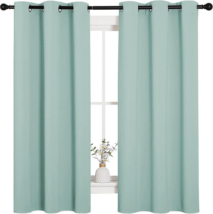 NICETOWN Aqua Blue Room Darkening Curtains - Image 2