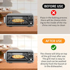 for Ninja Reusable Air Fryer Liners 12x12inch, Oven Liner for Bottom of Toaster Oven, 3x Liners + 3x Mesh Sheets, Non-Stick Baking/Microwave/Grill Mat,450°F,Pre-Cut Square for SP101/SP201/SP301/SP351