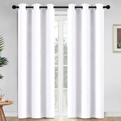 Yakamok Room Darkening Curtains 42x84 inch Length Pure White-Living Room | 2 by Yakamok