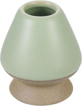 HARFINGTON Ceramic Chasen Stand 66mm Matcha Whisk Holder Teas Set Whisks Stand Traditional Matcha Tea Chasen Holder Tea Set Accessories for Tea Tasting, Gray Green