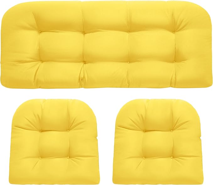 DANGHOOGY Wicker Chair Cushions, Waterproof Outdoor Loveseat Cushions by DANGHOOGYFurnitureCushions